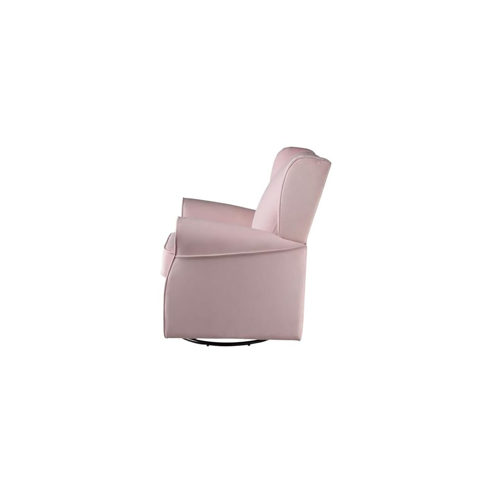 Modern Swivel Chair with Nailhead Trim, Cozy Upholstered Reading Chair, Comfy Fabric Accent Armchair for Living Room & Bedroom, Stylish Single Sofa Seat