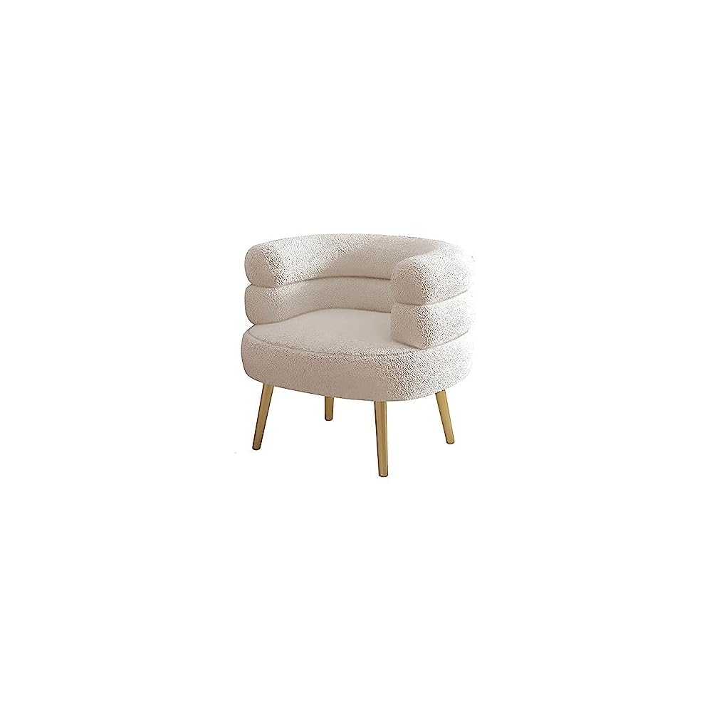 Vanity Chair for Makeup Room - Makeup Vanity Chair Stool with Backrest for Vanity Chair Foot Stool - for Vanity Living Room Bedroom (Color : Gold Legs, Size : Beige)