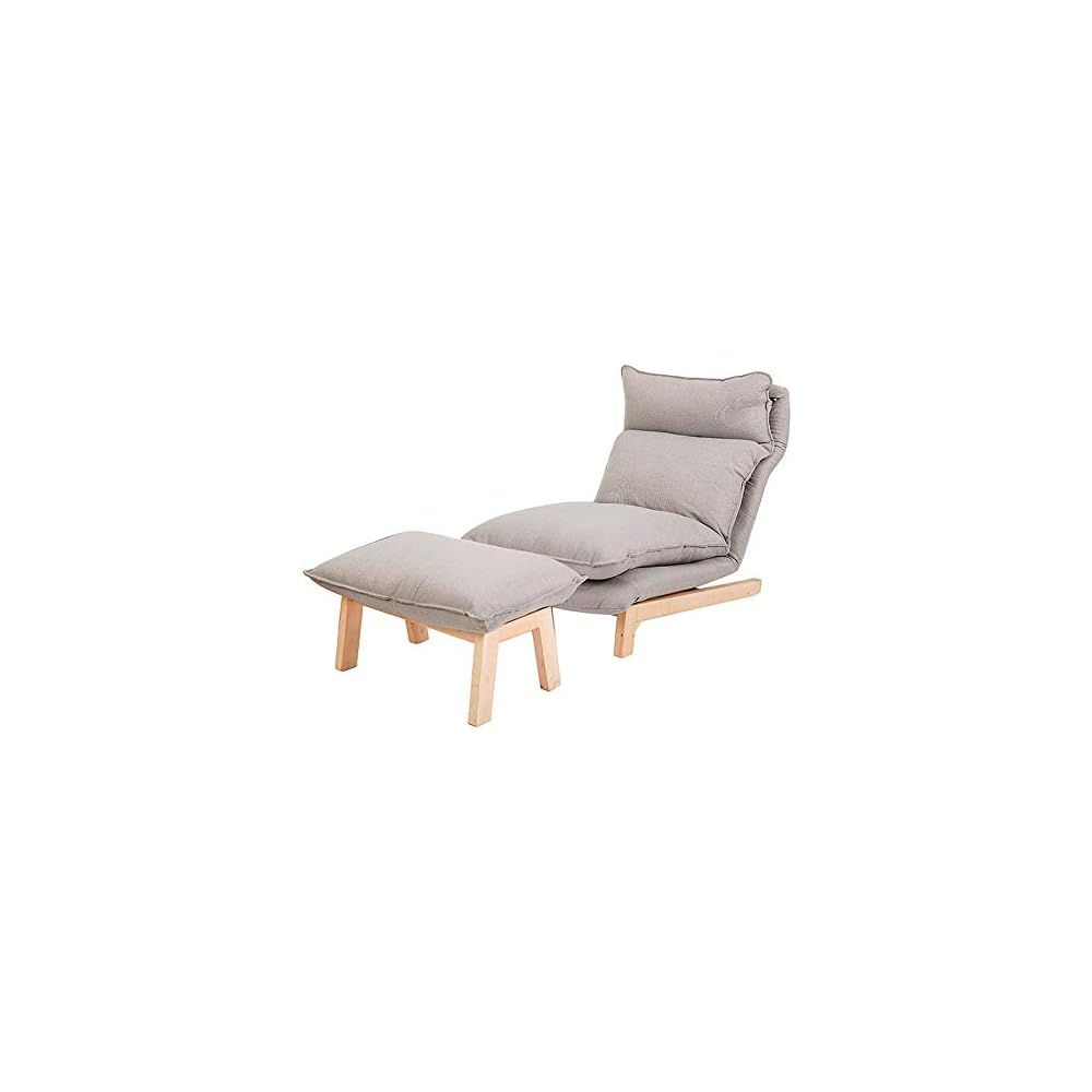 Renovation House Recliners Lounge Chair Lazy Couch Living Room Bedroom Bedside Balcony Simple Nordic Leisure Single Folding Chair 14 speed Free Adjustable Reclining Chair Yellow