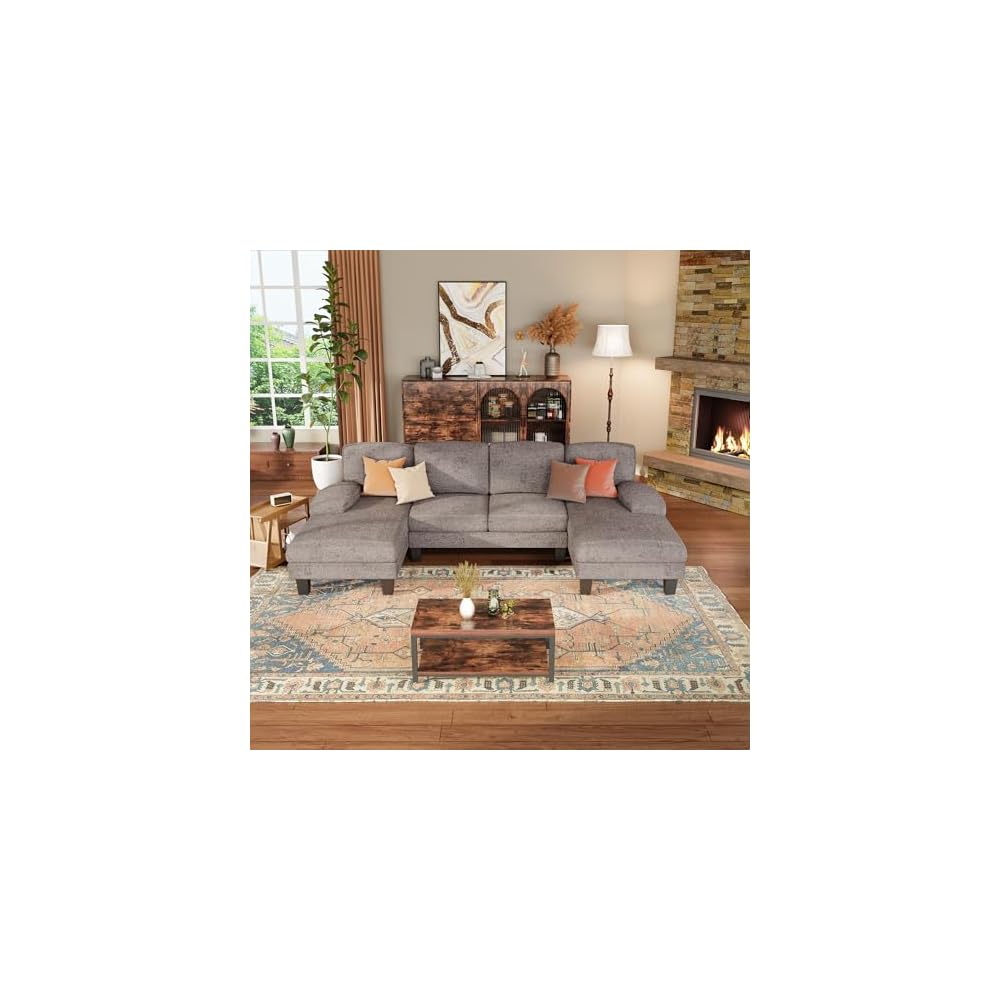YESHOMY U-Shaped Sectional Couches for Living Room