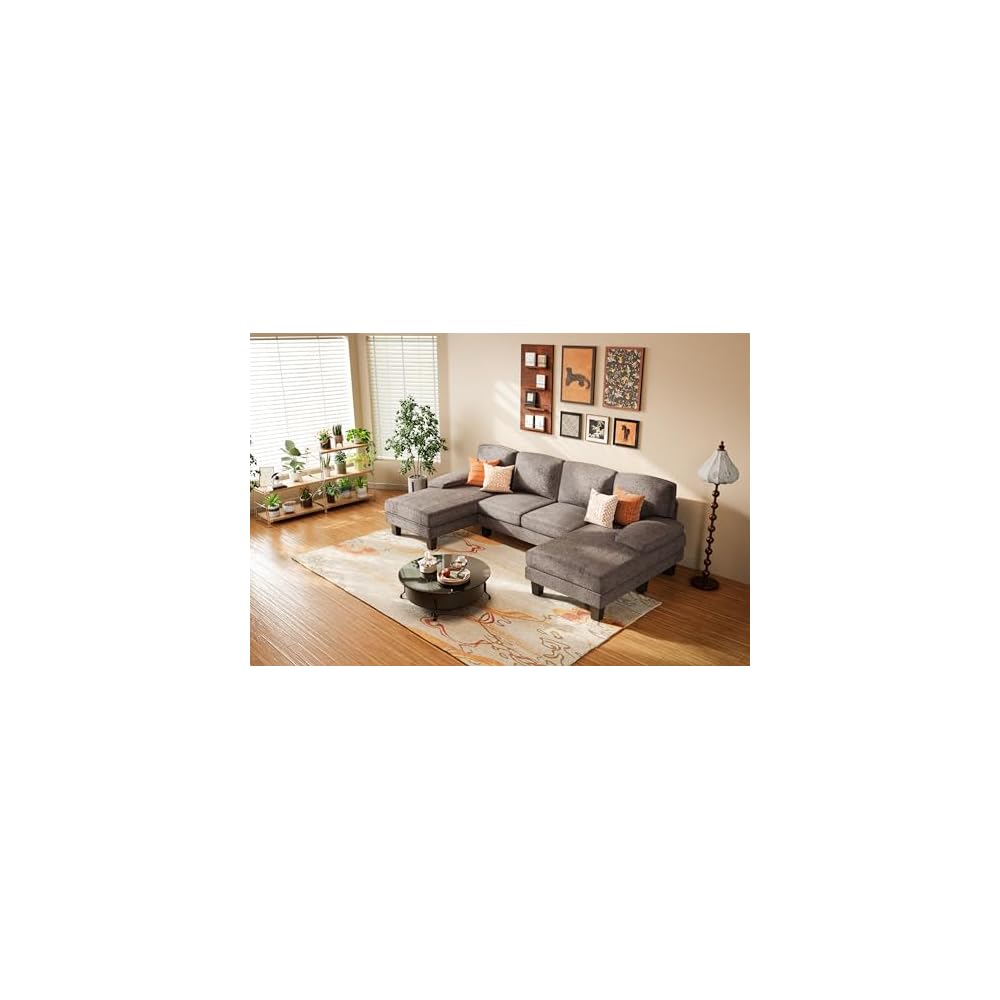 YESHOMY U-Shaped Sectional Couches for Living Room