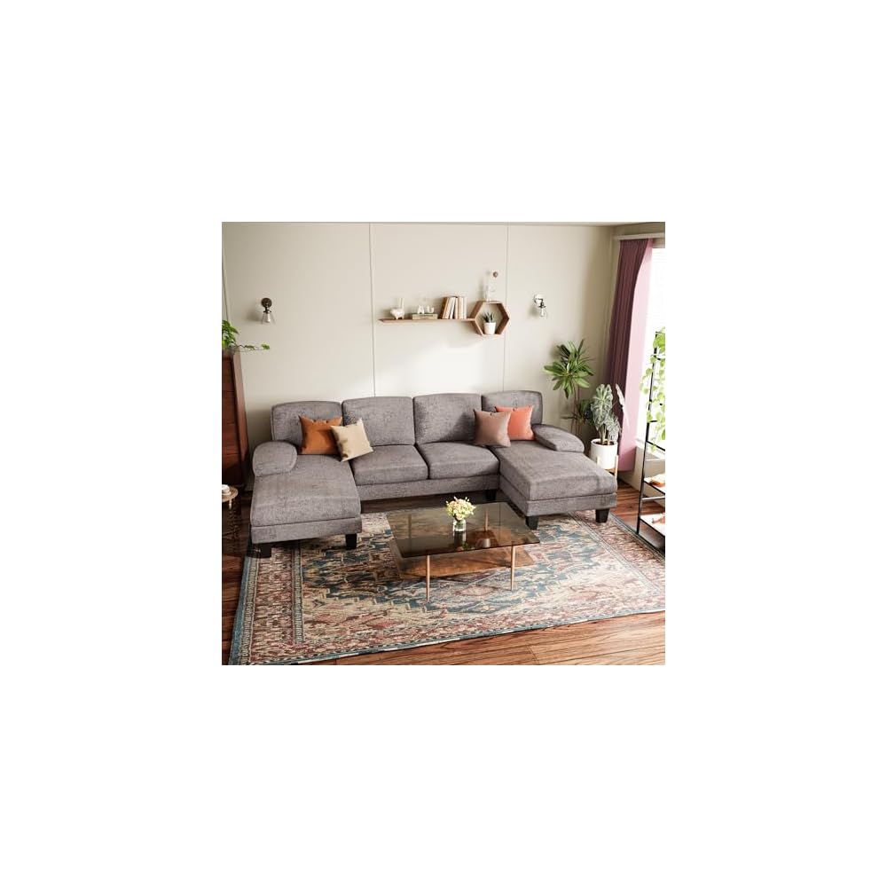 YESHOMY U-Shaped Sectional Couches for Living Room