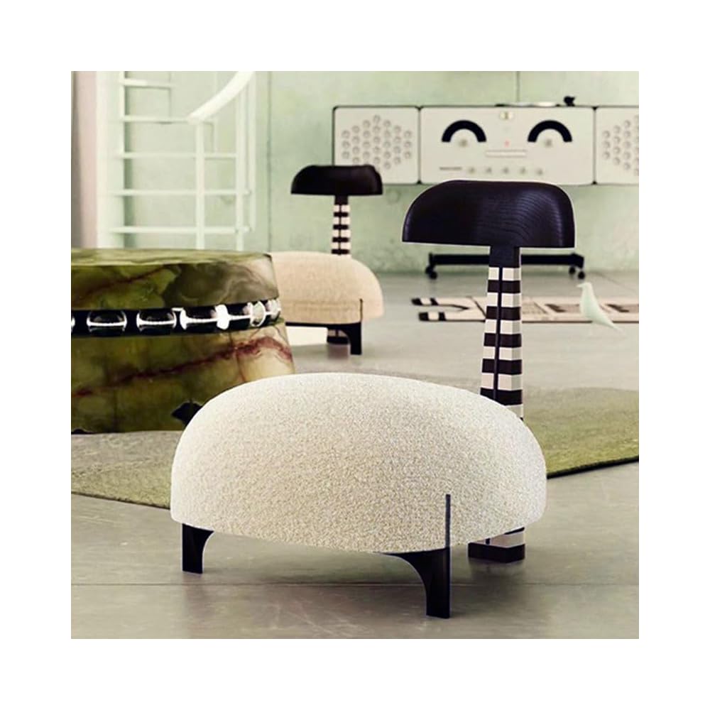 Modern Sculptural Accent Chair with Teddy Upholstery, Creative Lounge Chair for Living Room, Bedroom, Hotel Reception Seating (White)