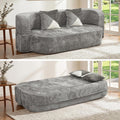 KIVENJAJA 79" Boneless Couch Bed, Convertible Sofa Sleeper, Grey