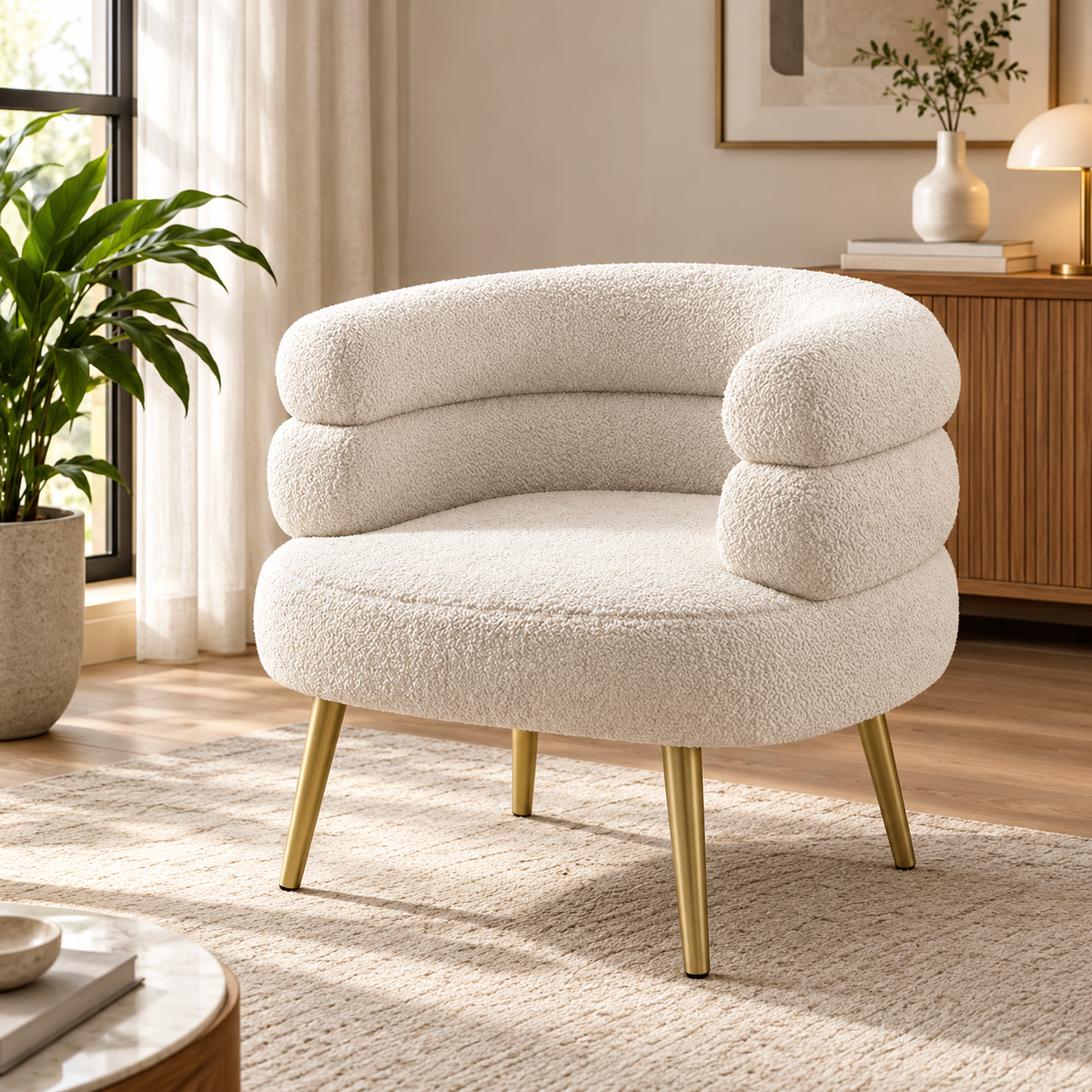 Vanity Chair for Makeup Room - Makeup Vanity Chair Stool with Backrest for Vanity Chair Foot Stool - for Vanity Living Room Bedroom (Color : Gold Legs, Size : Beige)